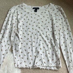 Floral cropped long sleeve
